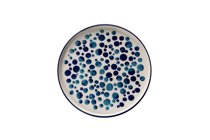 Hermia Juego de Desayuno MCH09211 de 14 piezas en Azul y Blanco